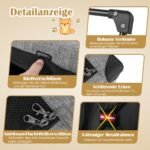 Sulankstoma šunų transportavimo dėžė su trimis durimis (Pilka)