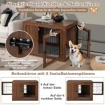 Daugiafunkcis šunų narvas-spintelė su patogia pagalvėle (Ruda)