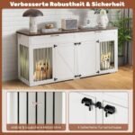 Daugiafunkcinis šunų voljeras su laikymo stalčiais (Balta)