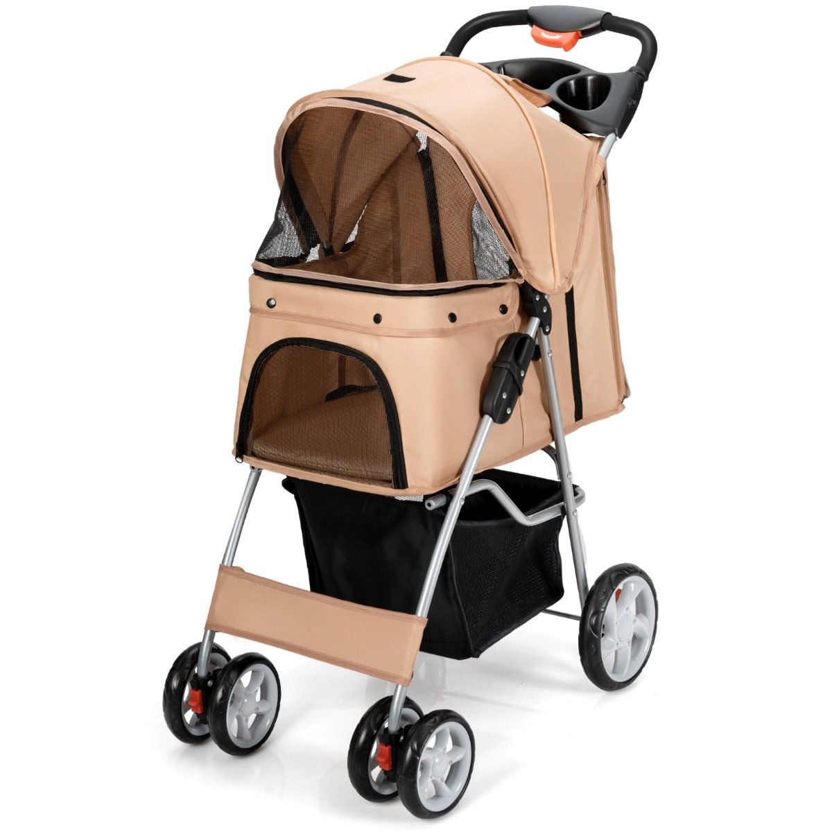 hundewagen-hundebuggy-ps7427be-10 Vežimėlis smulkiems augintiniams iki 15 kg (Smėlio)