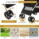 3-in-1 Nešiojamas sulankstomas gyvūnų vežimėlis (Juoda)