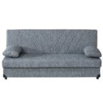 Daugiafunkcis miegamasis suolas su integruota daiktadėže 181 cm (Tamsiai pilka)