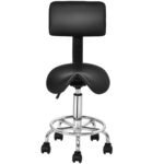 Reguliuojamo aukščio pasukama balno tipo kėdė su ergonomišku atlošu (Juoda)