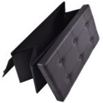 Sulankstomas suoliukas-daiktadėžė (Juoda)