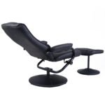 Sukamasis ir atlošiamasis poilsio fotelis (Juoda)