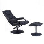 Sukamasis ir atlošiamasis poilsio fotelis (Juoda)