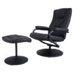 Sukamasis ir atlošiamasis poilsio fotelis (Juoda)
