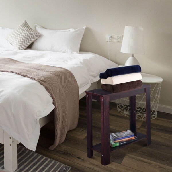 Stalas svetainei medinis 60 x 30 x 61 cm (Juoda)