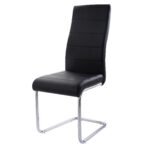 Minkštos sūpuojamos valgomojo kėdės 2 vienetai (Juoda)