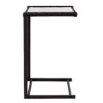 Daugiafunkcis staliukas su stikliniu paviršiumi ir poliratano apdaila (Juoda)