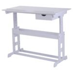 Vaikų rašomasis stalas reguliuojamu aukščiu ir pasvirimo kampu (Balta)