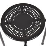 6 vintažinio dizaino metalinės kėdės (Juoda)