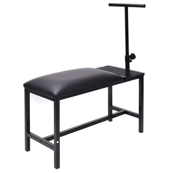 Profesionalus studijos suoliukas su reguliuojamo aukščio atrama piešimui (Juoda)