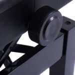 Reguliuojamo aukščio pianino suoliukas su natų skyriumi (Juoda)