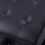 Reguliuojamo aukščio pianino suoliukas su natų skyriumi (Juoda)