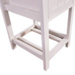 Kaimiško stiliaus naktinis staliukas su krepšiu (Balta)