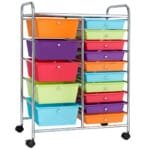 Mobilus penkiolikos stalčių laikymo vežimėlis (Spalvotas)