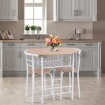 Kompaktiškas minimalistinio dizaino valgomojo komplektas (Natūrali)