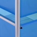 Mobilus vežimėlis su keturiais stalčiais ir ratukais (Mėlyna ir žalia)