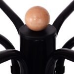 Metalinė pastatoma drabužių kabykla su 12 kabliukų (Juoda)