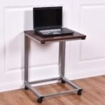 Stalinis staliukas su ratukais ir MDF stalviršiu (Ruda)