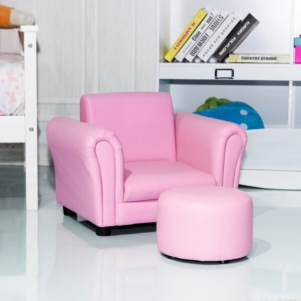 Vaikiška sofa su pakojà (Rožinė)