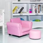 Vaikiška sofa su pakojà (Rožinė)