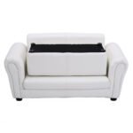Dvivietė vaikiška sofa su pakoja (Balta)