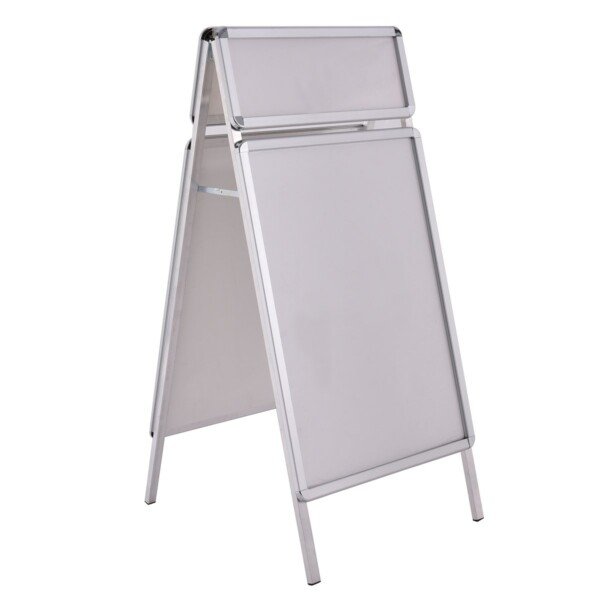 A1 formato aliumininis reklaminis stendas su viršutine lenta (Balta)