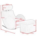 Vaikiškas supamas sofa-fotelis su pufu (Juoda)