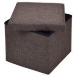 Daugiafunkcinis sulankstomas pufas su daiktadėže (Ruda)