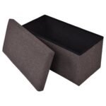 Sulankstoma sėdima daiktadėžė-pufas (Smėlio)