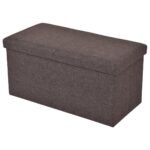 Sulankstoma sėdima daiktadėžė-pufas (Smėlio)