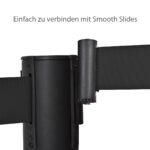 Atsitverimo sistemos su ištraukiamu diržu 4 vnt (Juoda)