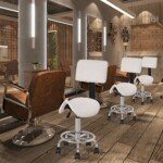 Balno kėdė su ratukais ir aukščio reguliavimu (Balta)