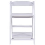 Daugiafunkcinė sulankstoma 2 lentynų kopėčių lentyna (Balta)
