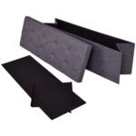 Sėdimasis pufas-suoliukas su daiktadėže (Pilka)