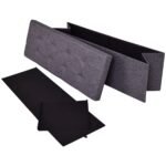 Suoliukas-daiktadėžė 110 x 38 x 38 cm (Šviesiai pilka)