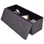 Sėdimasis pufas-suoliukas su daiktadėže (Pilka)