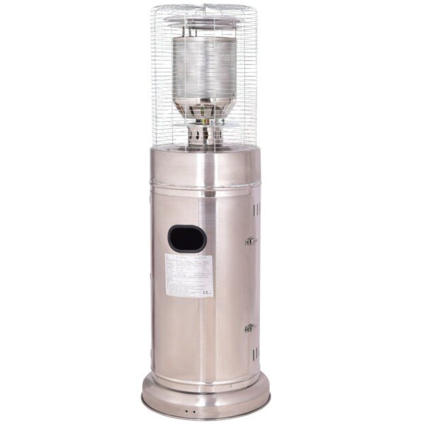 Lauko dujinis šildytuvas su nerūdijančio plieno apdaila (Sidabrinė)