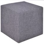 Lininis daugiafunkcis pufas-kubas (Pilka)