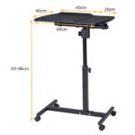Mobilus reguliuojamo aukščio nešiojamojo kompiuterio staliukas (Juoda)