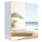 Pakabinama vonios spintelė su veidrodžiu (Balta)