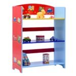 Vaikiška lentyna knygoms ir žaislams su trimis skyriais (Įvairiaspalvė)