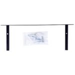 Sieninė lentyna su integruotu Bluetooth garsiakalbiu (Juoda)