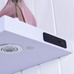 Sieninė lentyna su integruotu LED apšvietimu (Balta)