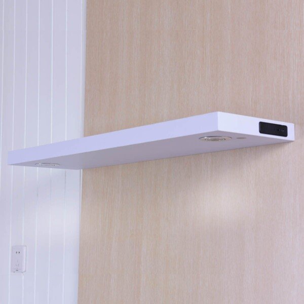 Sieninė lentyna su reguliuojamu LED apšvietimu (Balta)