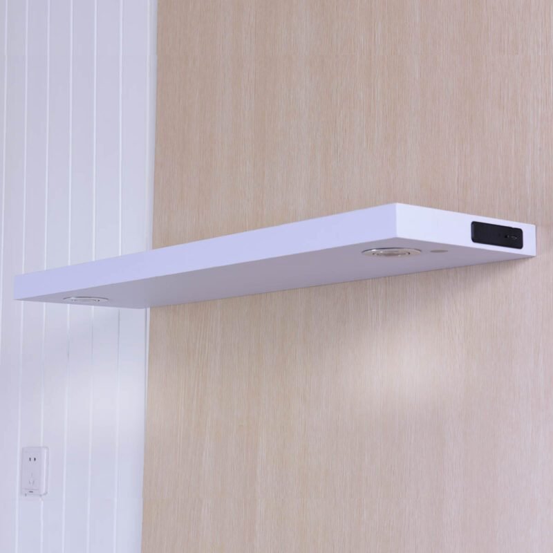 Sieninė lentyna su reguliuojamu LED apšvietimu (Balta)