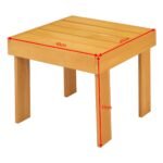 Medinis universalus šoninis staliukas 40x40x35 cm (Medžio)