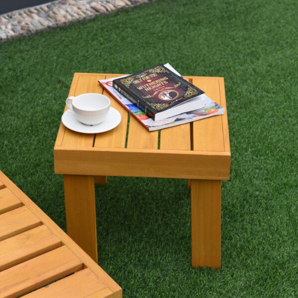 Medinis universalus šoninis staliukas 40x40x35 cm (Medžio)